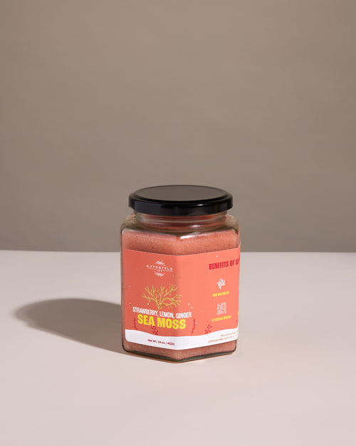 Strawberry Lemon Ginger Sea Moss Gel | Wildcrafted Superfood Blend